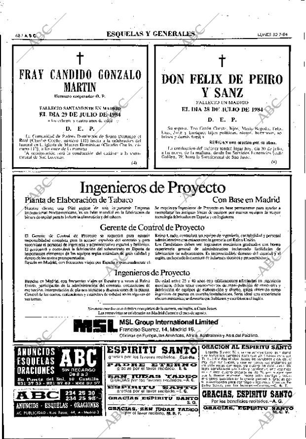 ABC MADRID 30-07-1984 página 68