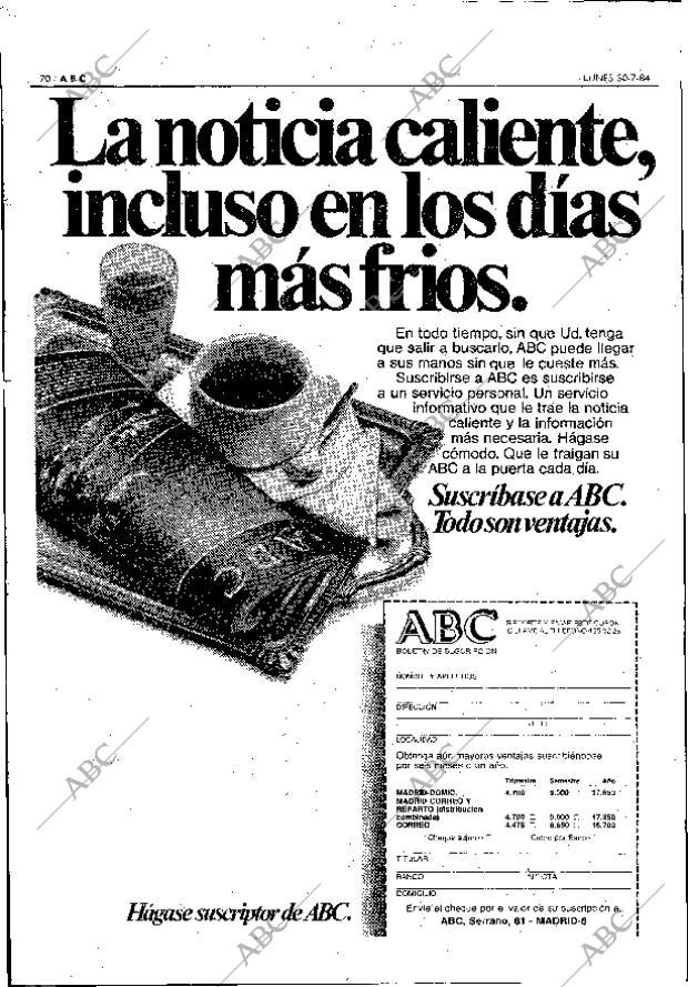 ABC MADRID 30-07-1984 página 70