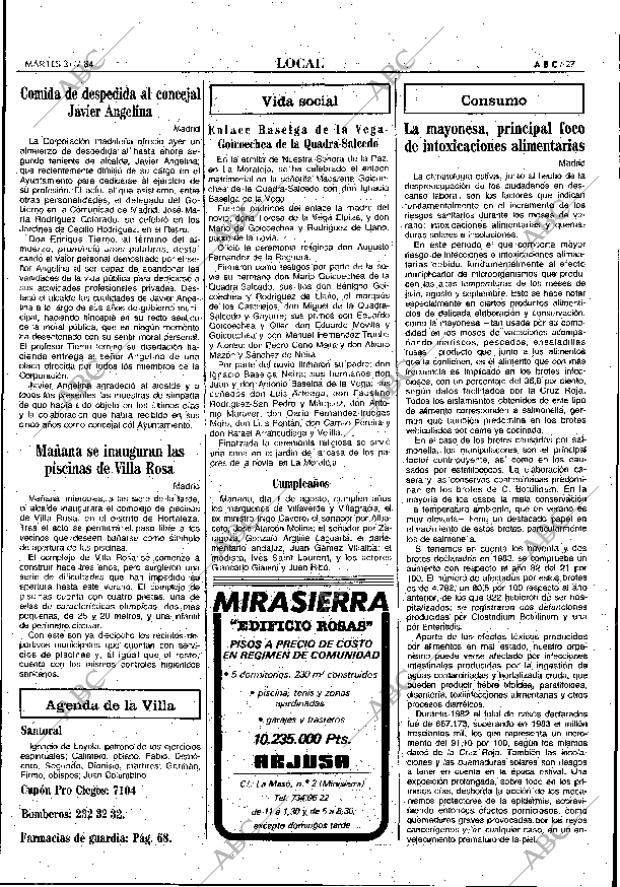 ABC MADRID 31-07-1984 página 27