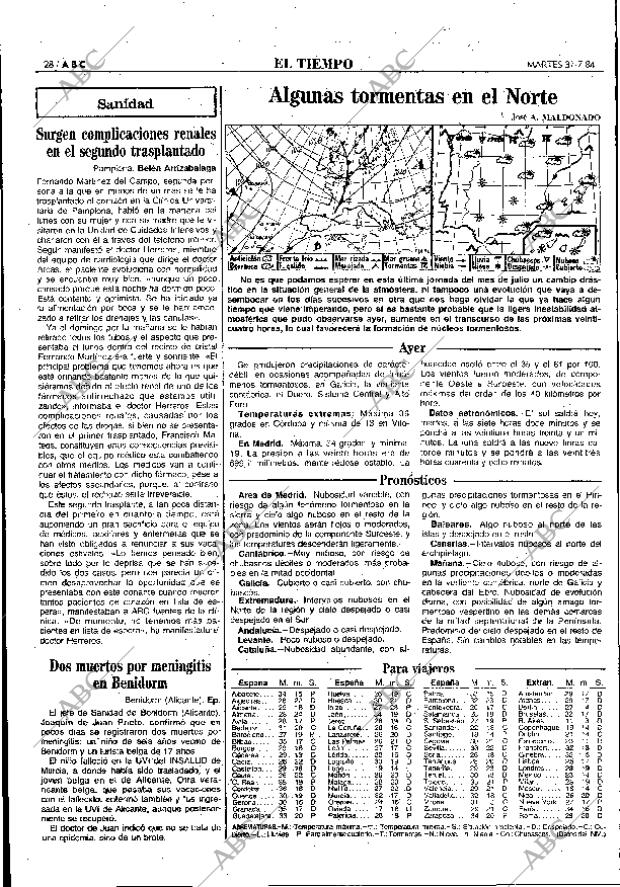 ABC MADRID 31-07-1984 página 28