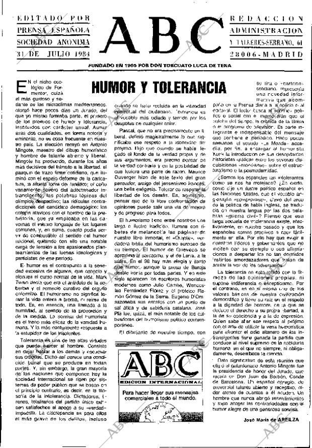 ABC MADRID 31-07-1984 página 3