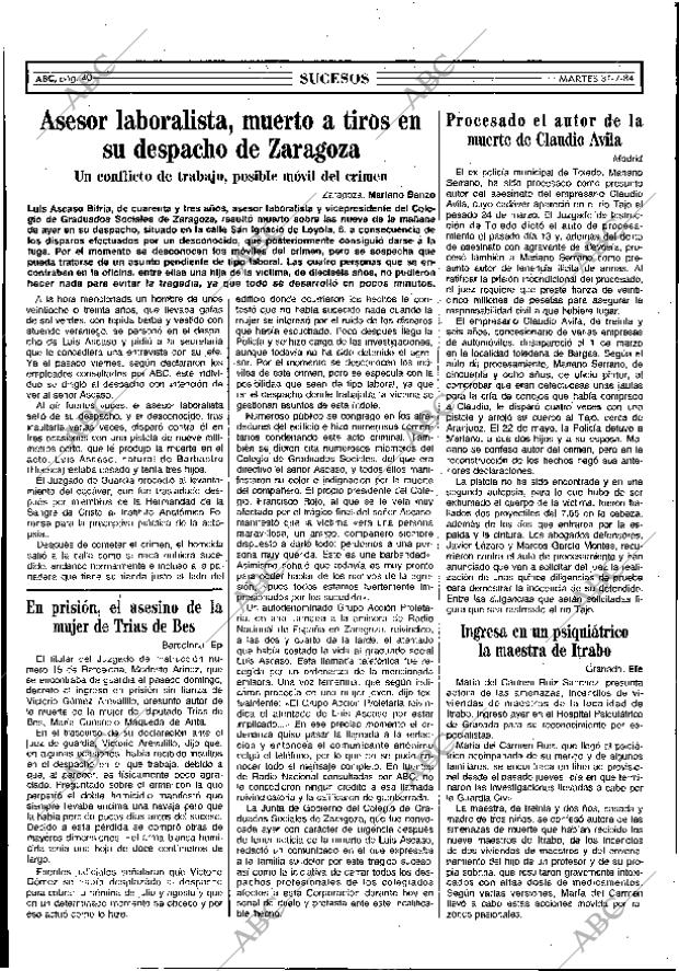 ABC MADRID 31-07-1984 página 40