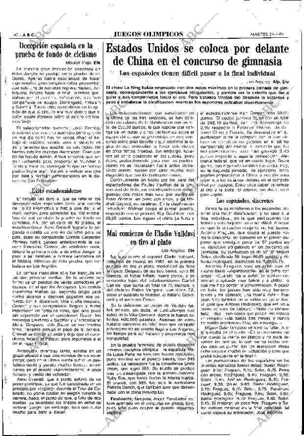 ABC MADRID 31-07-1984 página 42