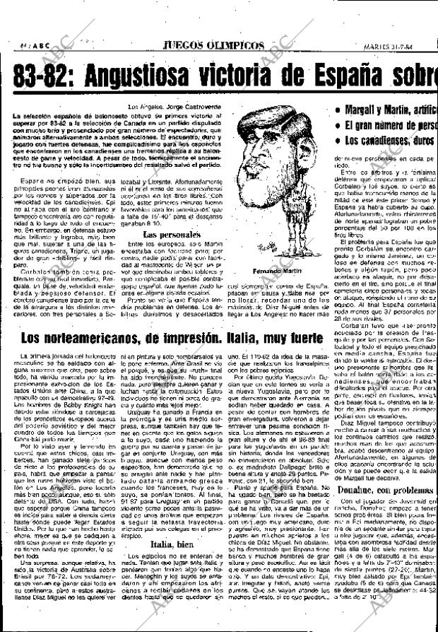 ABC MADRID 31-07-1984 página 44