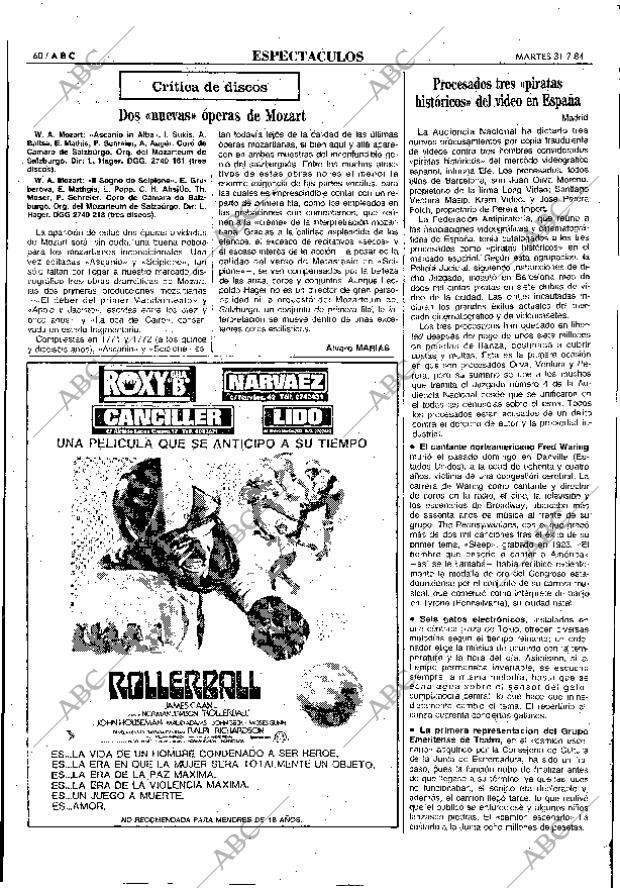 ABC MADRID 31-07-1984 página 60