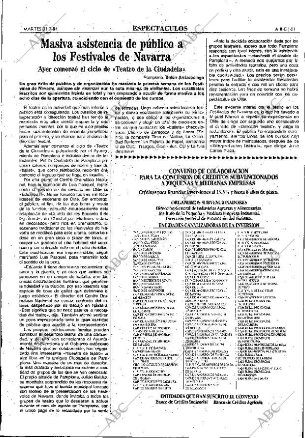 ABC MADRID 31-07-1984 página 61