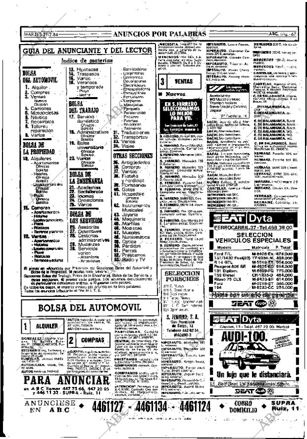 ABC MADRID 31-07-1984 página 67