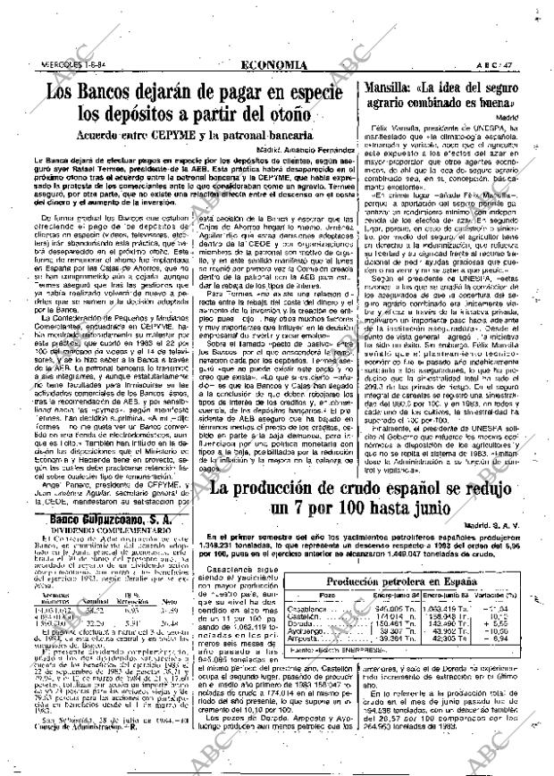 ABC MADRID 01-08-1984 página 47