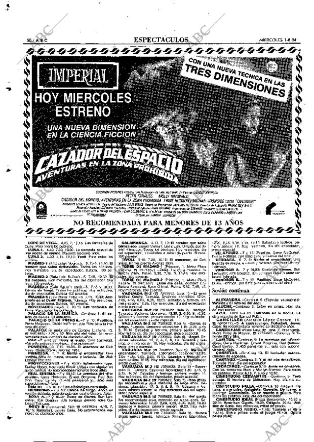 ABC MADRID 01-08-1984 página 58