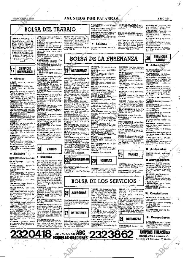 ABC MADRID 01-08-1984 página 67