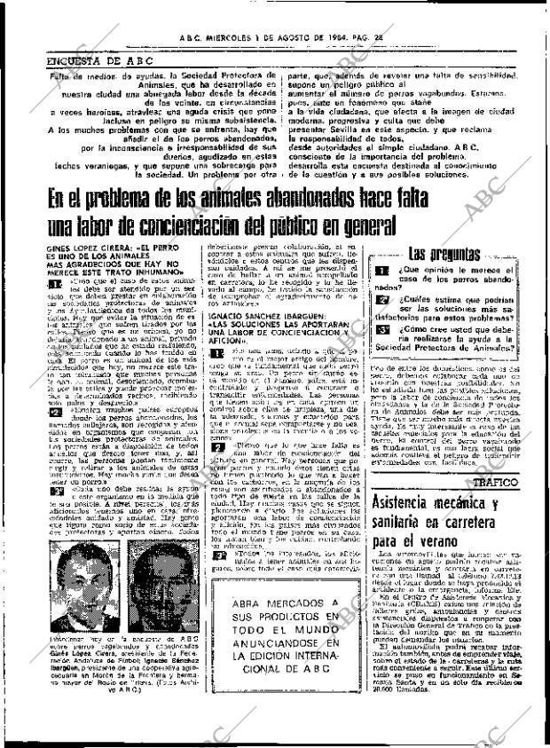 ABC SEVILLA 01-08-1984 página 28