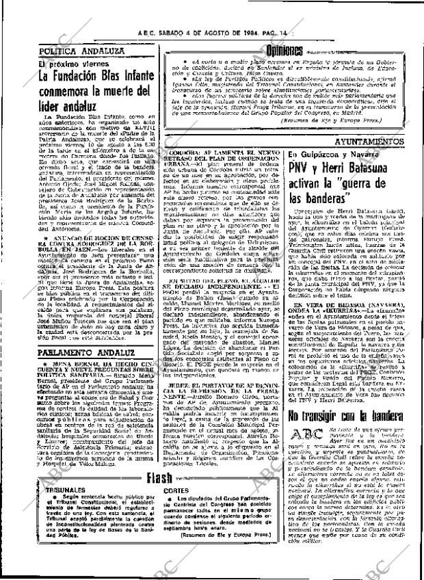 ABC SEVILLA 04-08-1984 página 14
