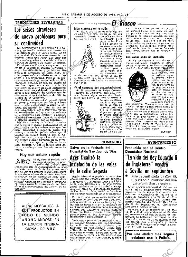 ABC SEVILLA 04-08-1984 página 24