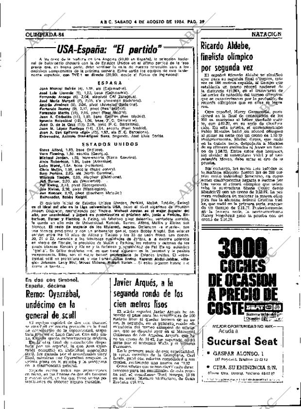 ABC SEVILLA 04-08-1984 página 39