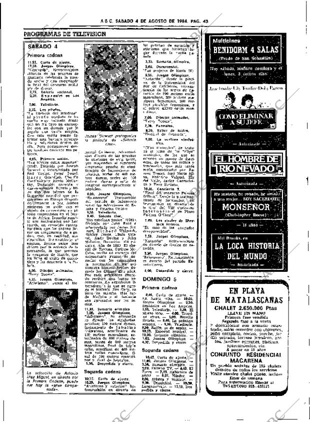 ABC SEVILLA 04-08-1984 página 43