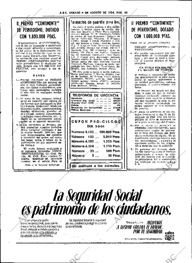 ABC SEVILLA 04-08-1984 página 44