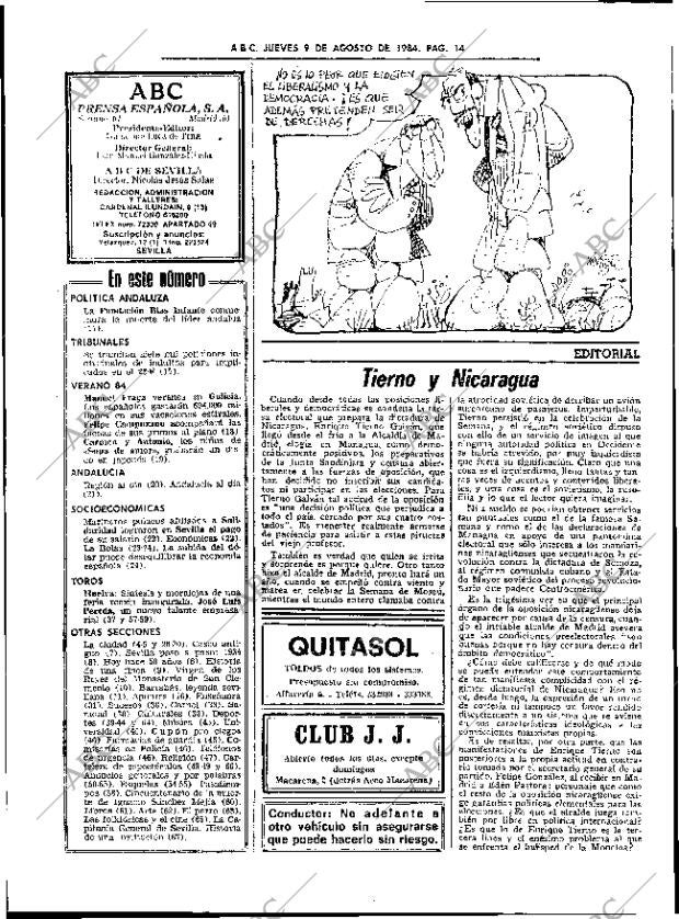 ABC SEVILLA 09-08-1984 página 14