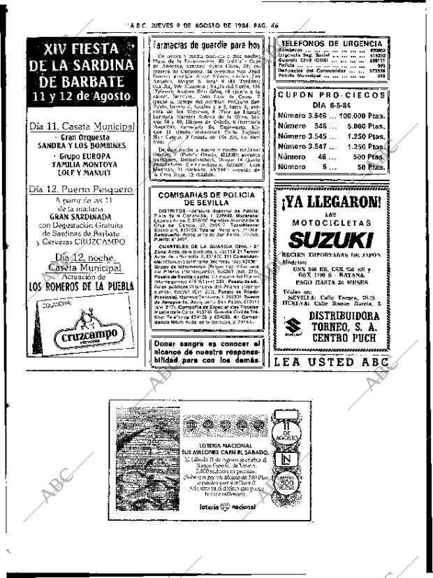 ABC SEVILLA 09-08-1984 página 46