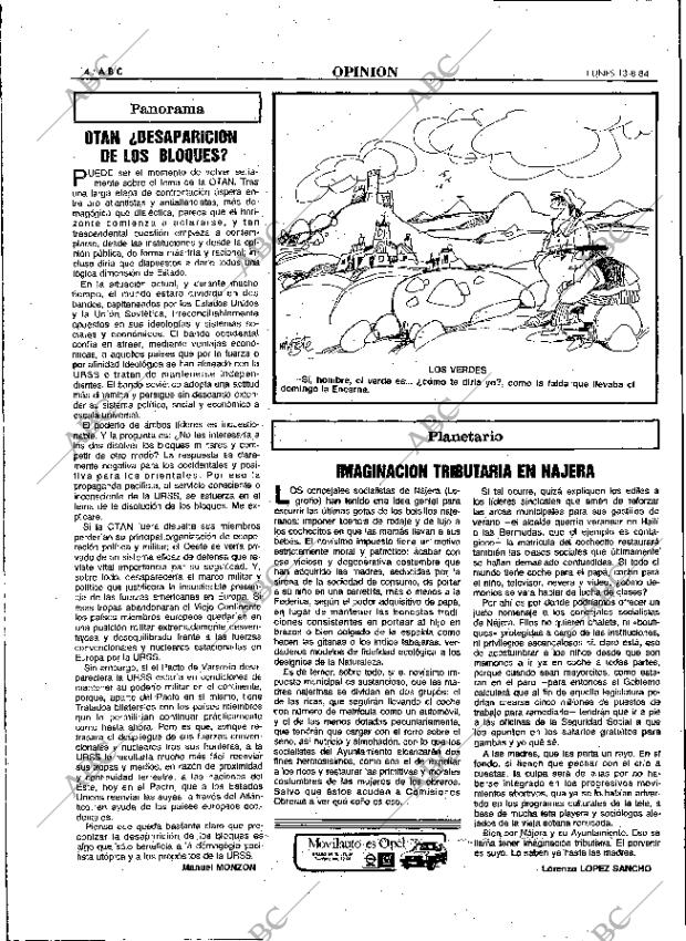 ABC MADRID 13-08-1984 página 14