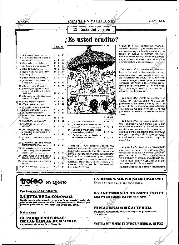 ABC MADRID 13-08-1984 página 30