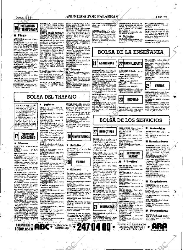 ABC MADRID 13-08-1984 página 59