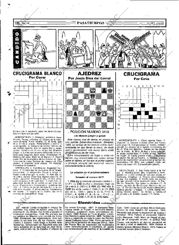 ABC MADRID 13-08-1984 página 64