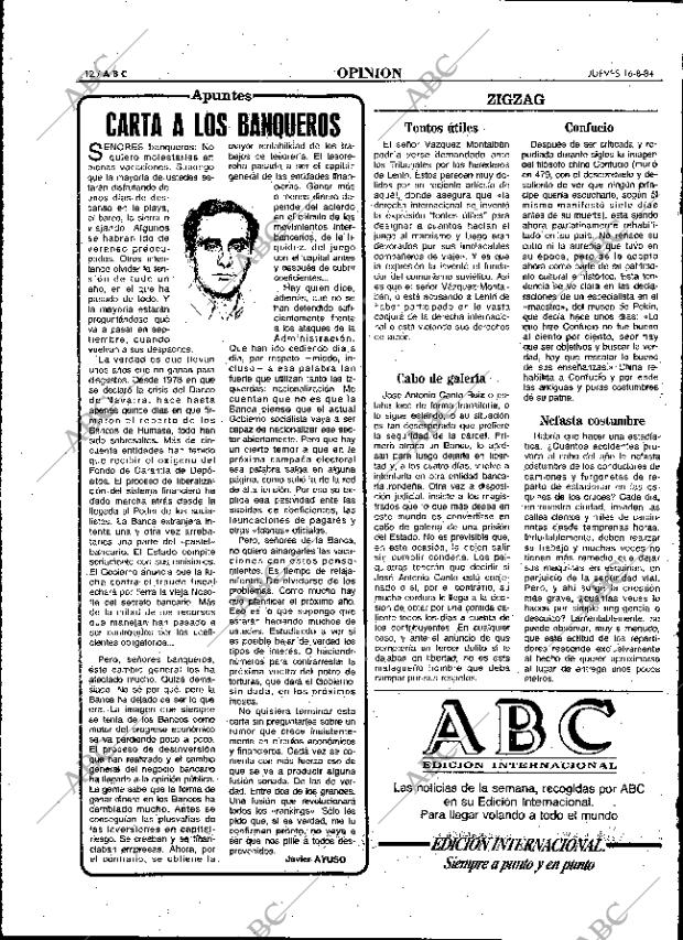 ABC MADRID 16-08-1984 página 12