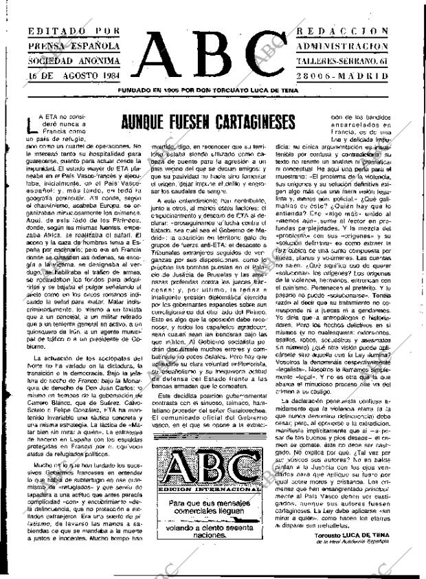 ABC MADRID 16-08-1984 página 3