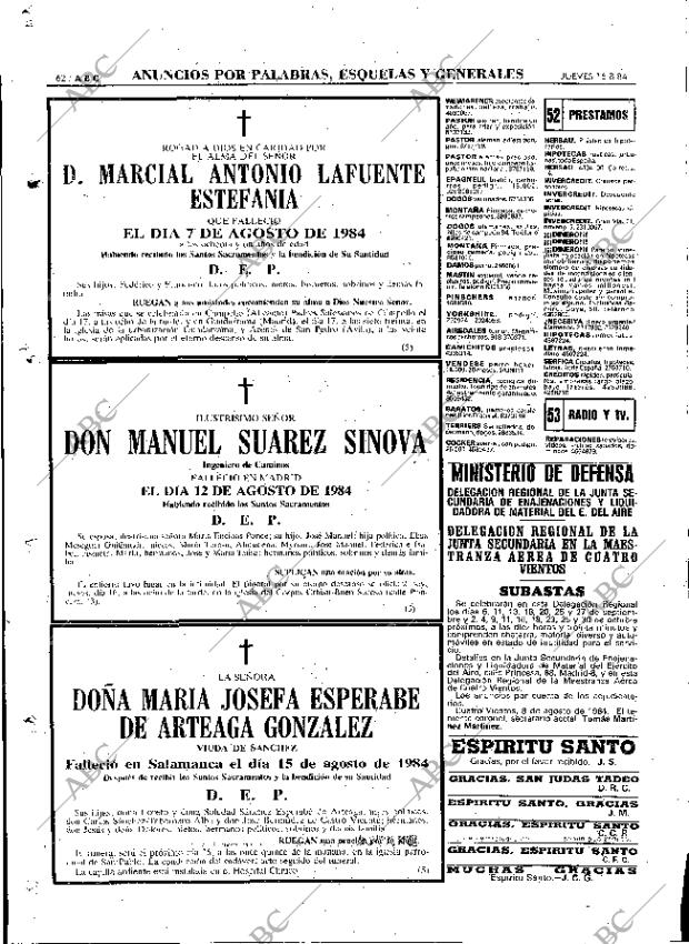 ABC MADRID 16-08-1984 página 62