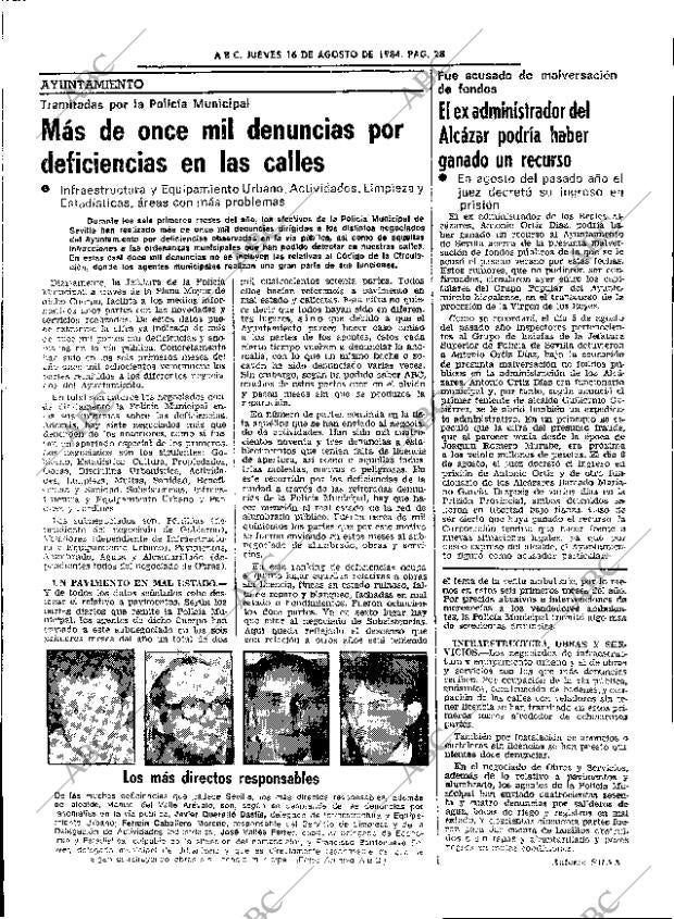 ABC SEVILLA 16-08-1984 página 28