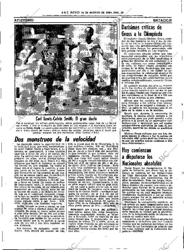 ABC SEVILLA 16-08-1984 página 39