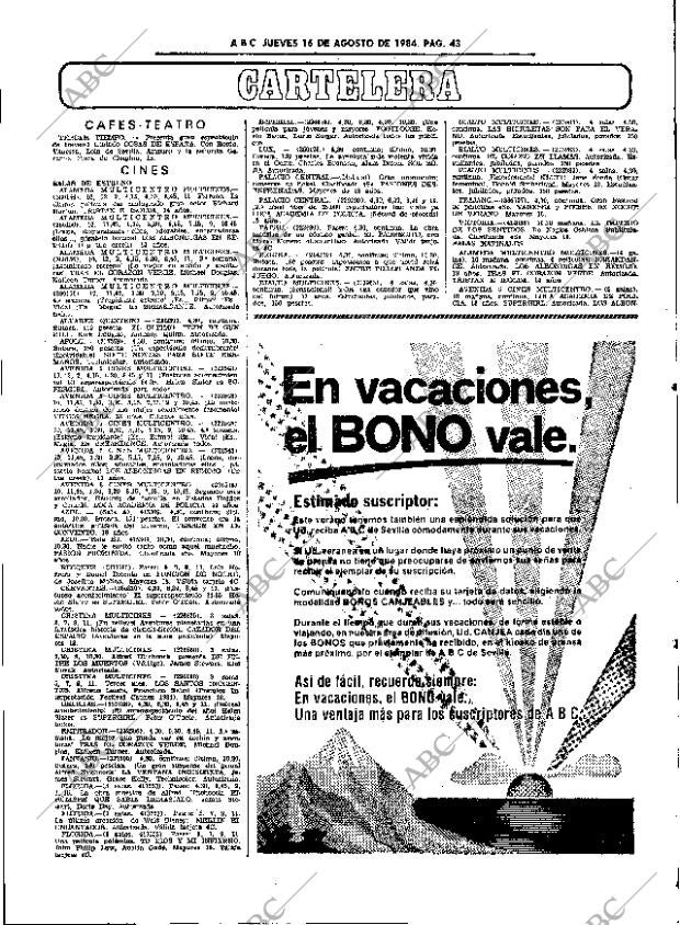 ABC SEVILLA 16-08-1984 página 43
