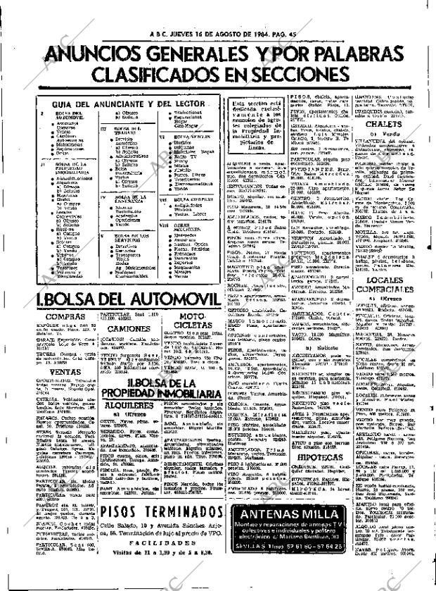 ABC SEVILLA 16-08-1984 página 45