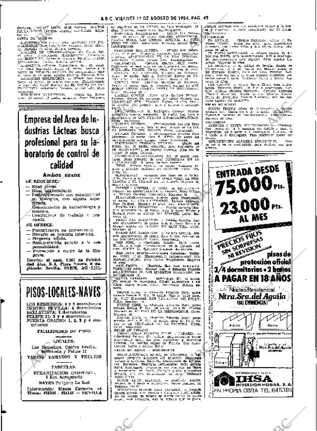 ABC SEVILLA 17-08-1984 página 42