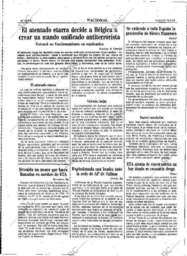 ABC MADRID 18-08-1984 página 16