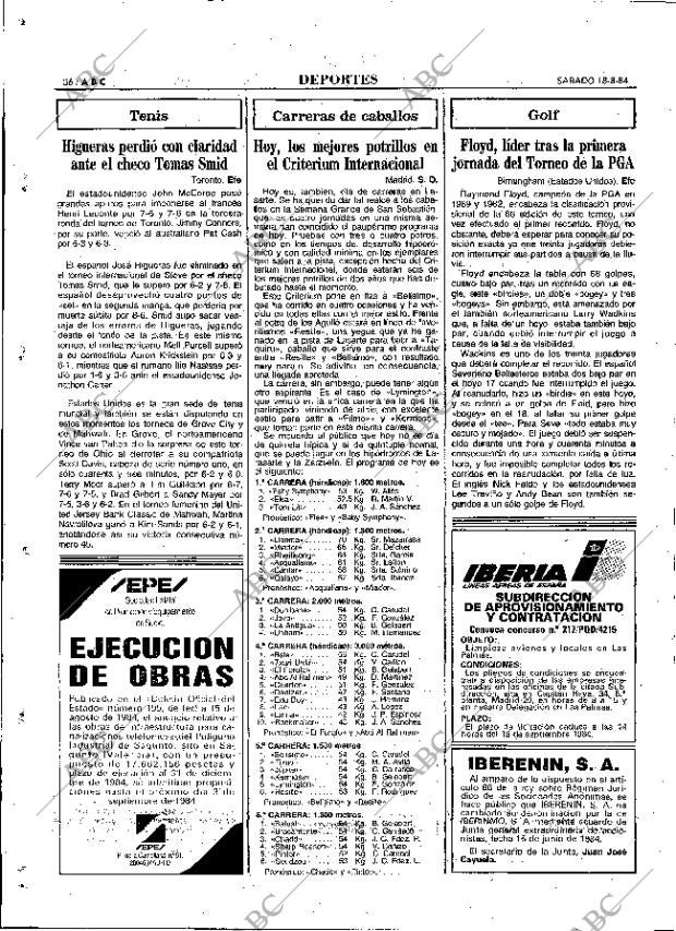 ABC MADRID 18-08-1984 página 56