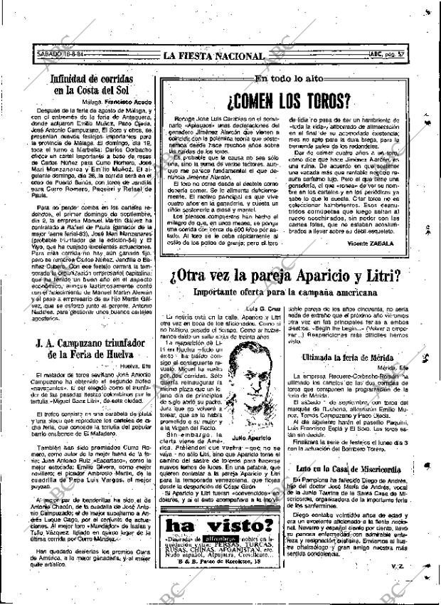 ABC MADRID 18-08-1984 página 57