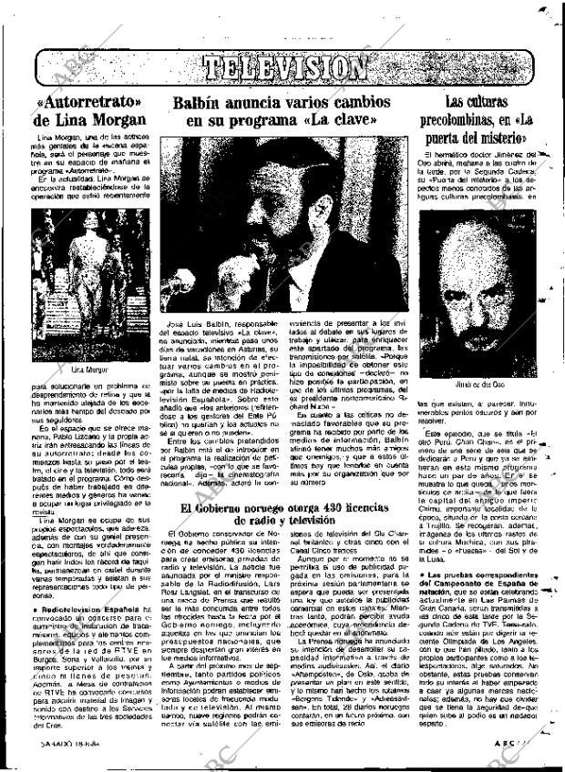 ABC MADRID 18-08-1984 página 77