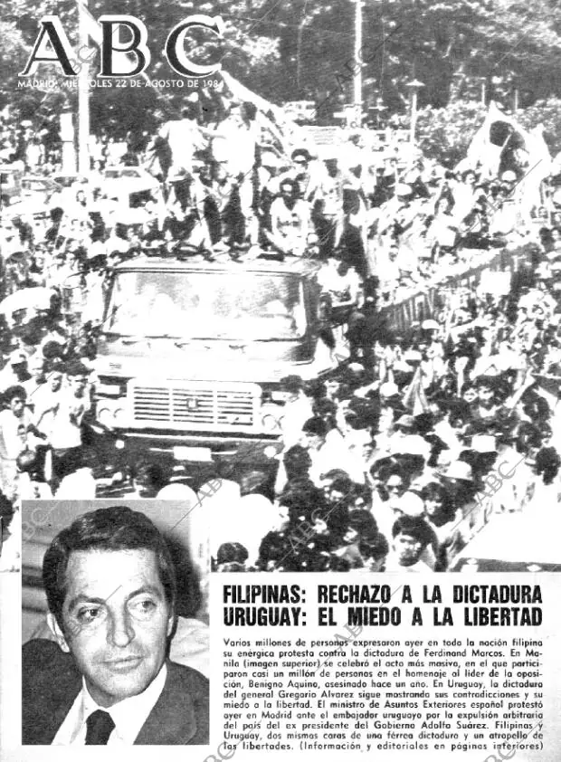ABC MADRID 22-08-1984 página 1
