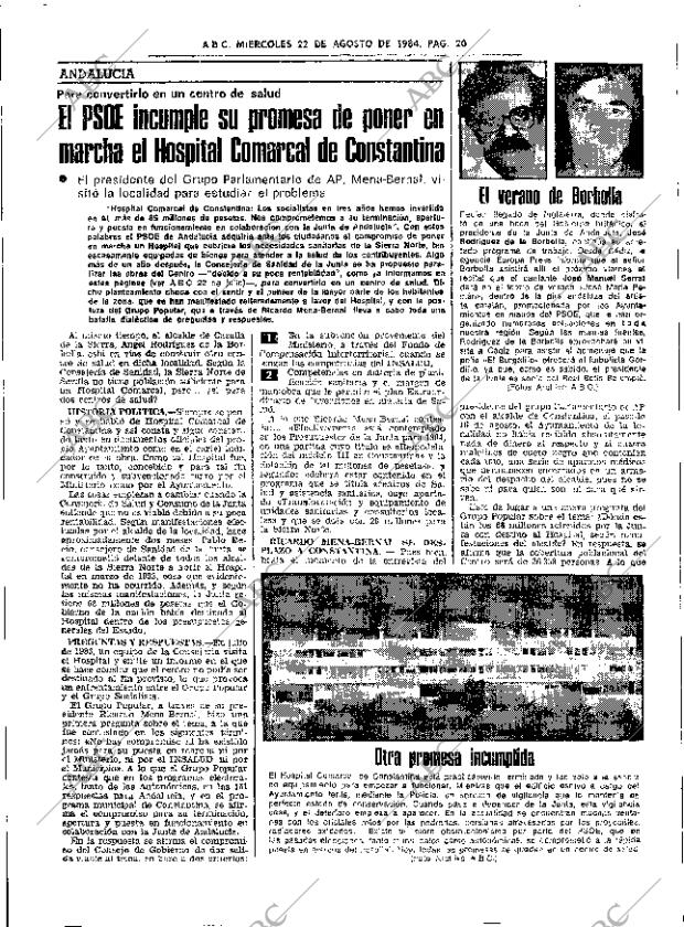 ABC SEVILLA 22-08-1984 página 20