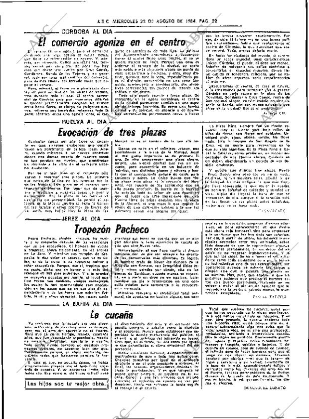 ABC SEVILLA 22-08-1984 página 22
