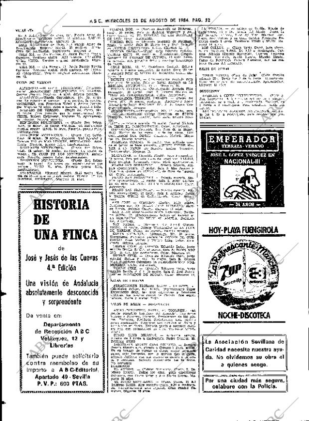 ABC SEVILLA 22-08-1984 página 52