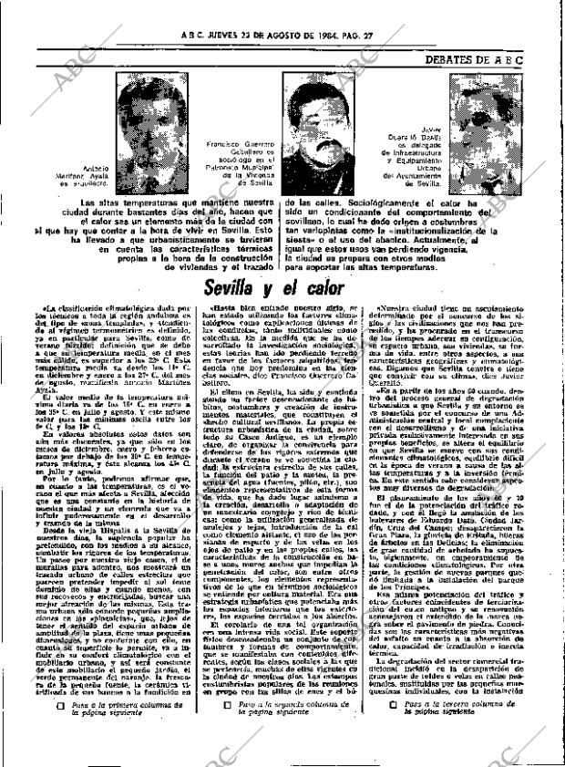 ABC SEVILLA 23-08-1984 página 27
