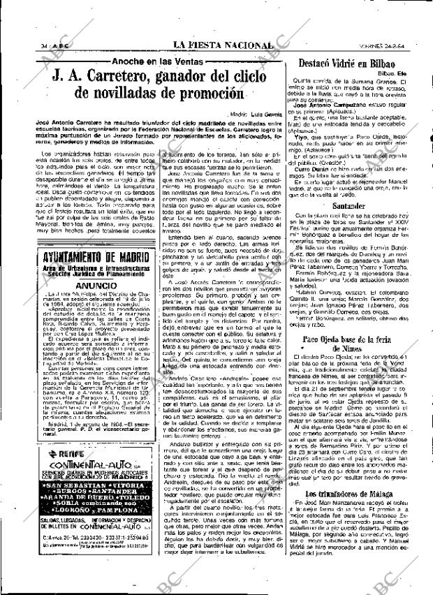 ABC MADRID 24-08-1984 página 34