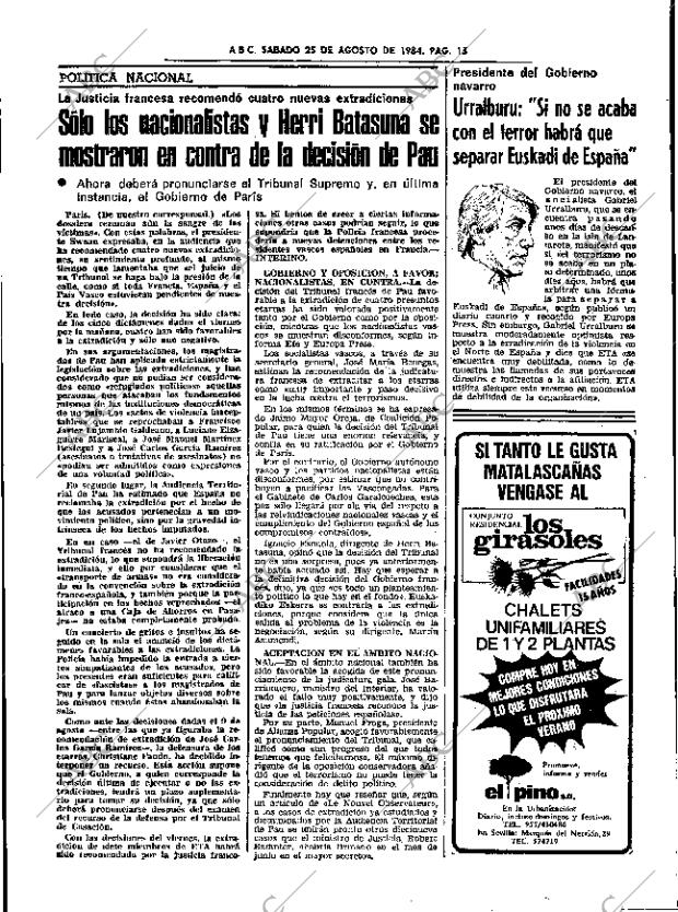 ABC SEVILLA 25-08-1984 página 15