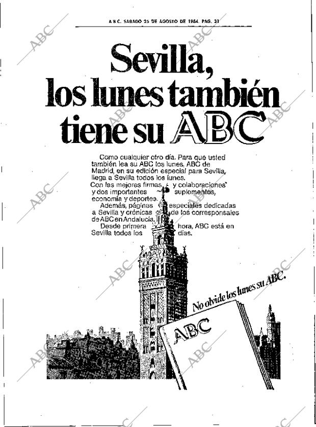 ABC SEVILLA 25-08-1984 página 31