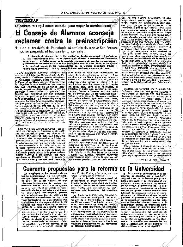 ABC SEVILLA 25-08-1984 página 33