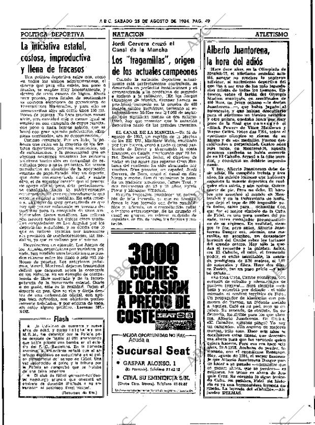 ABC SEVILLA 25-08-1984 página 49