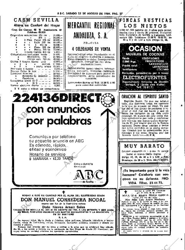 ABC SEVILLA 25-08-1984 página 57