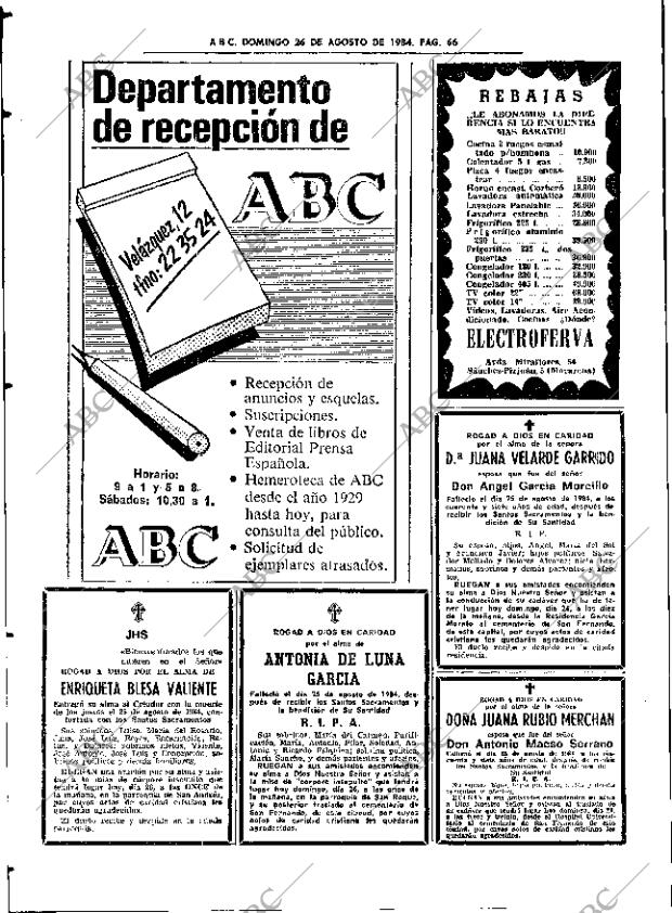 ABC SEVILLA 26-08-1984 página 66